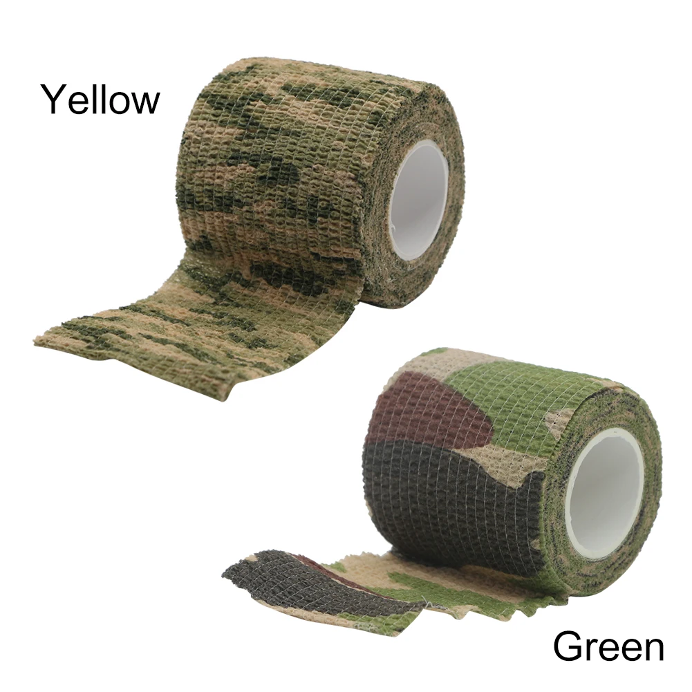 4.5m Sports Bandages Self-Adhesive Camouflage Sports Protector Non Woven Stealth Tape Waterproof Army Outdoor Hunting Tool