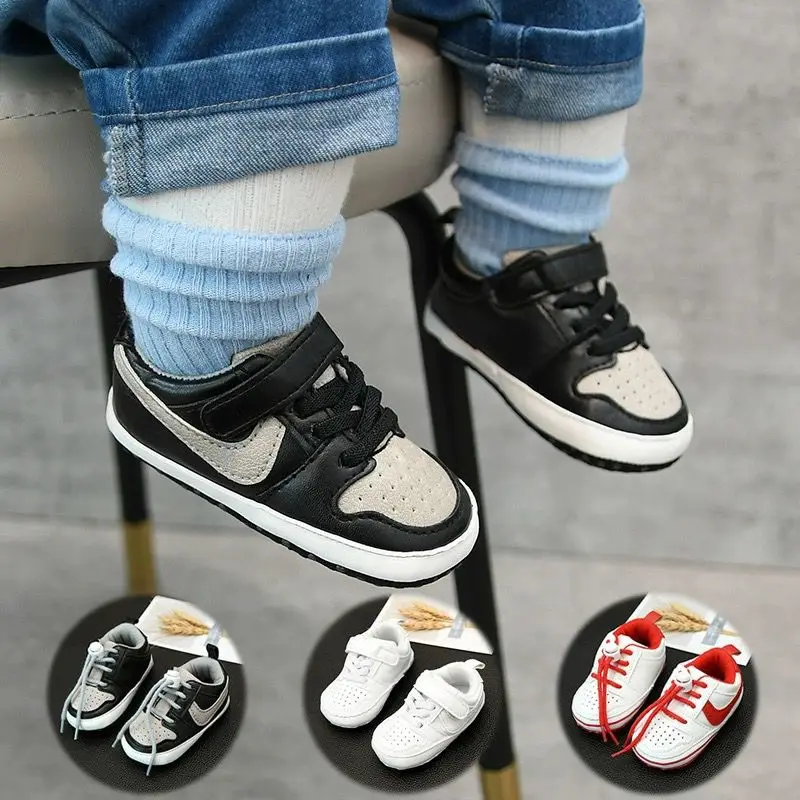 

0-18M Fashion Classic Boys and Girls' Shoes Spring and Autumn Rubber Sole Anti slip Casual Sports Shoes First Walking Shoe