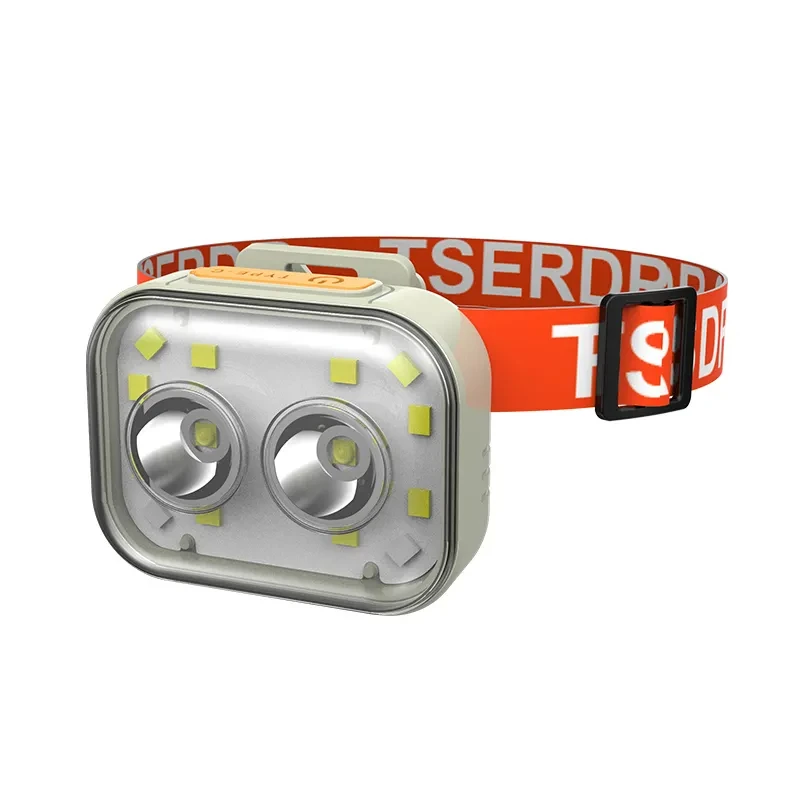 

New Outdoor Night Run Endurance Ip44 Abs Head-Mounted Riding Rechargeable Camping Led Headlight