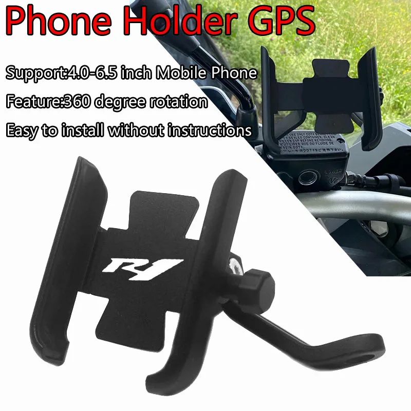 

For Yamaha YZF R1 YZF-R1 YZFR1 R1s Accessories Motorcycle Handlebar Mobile Phone Holder GPS Stand Bracket