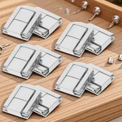 

10pcs Zinc Alloy Box Latch Lock For Jewelry Wooden Gift Cases Toggle Catch Hasp Durable Decorative Buckle Hardware