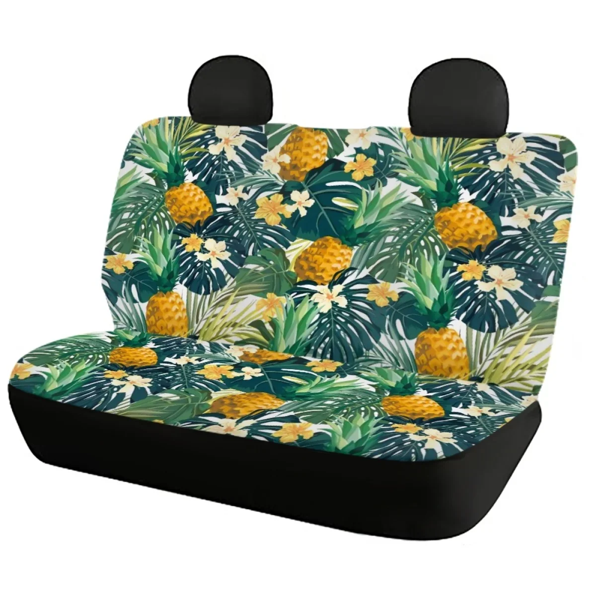 Car Accessories Covers Stylish Tropical Fruit Pineapple Pattern Comfortable Front and Back Vehicle Seat Covers Easy to Clean