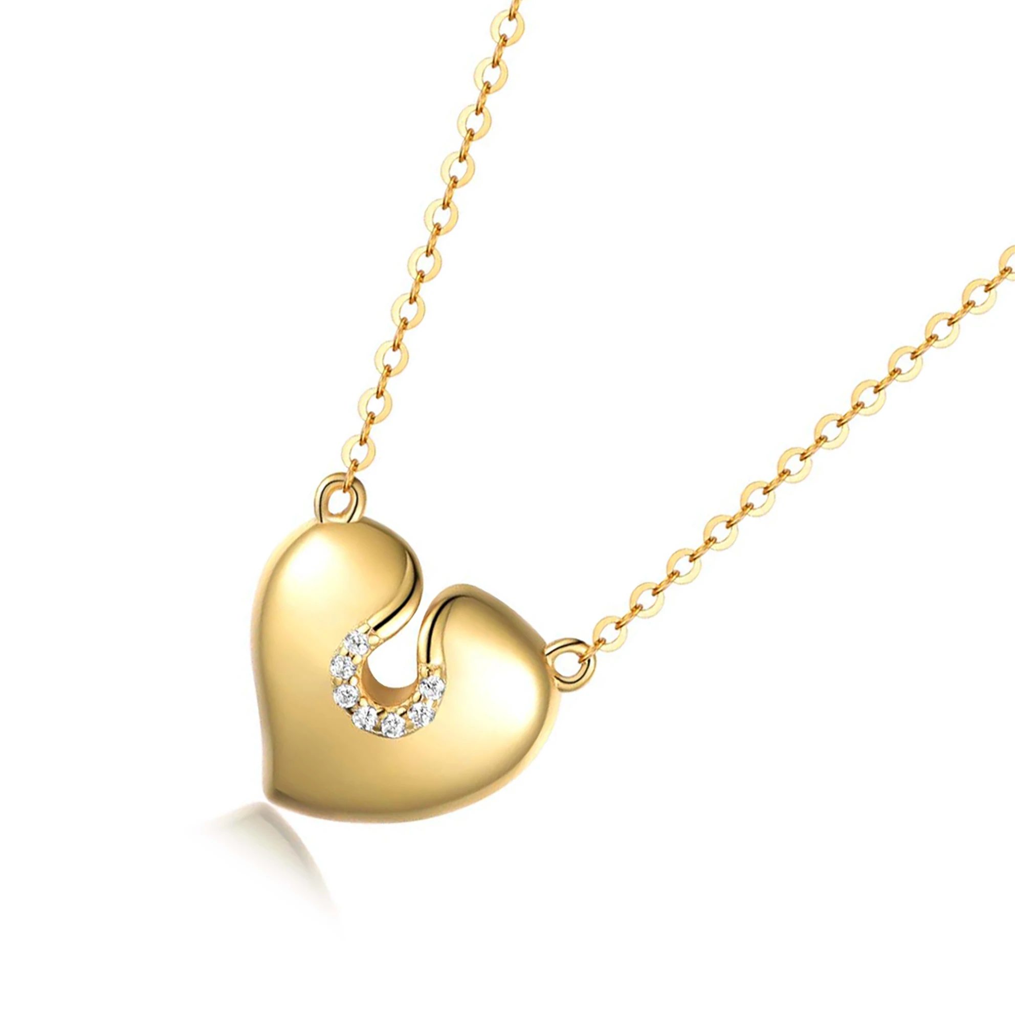 

Свежее и изысканное серебряное колье в форме сердца с сапфировой подвеской и цепочкой-колье. Модный и популярный товар LMP0017.