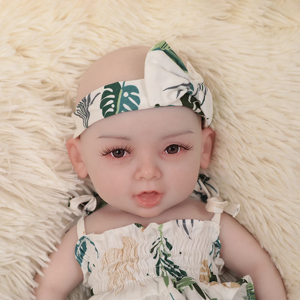 

U-charmmore 14.5inch 1.6kg Full Silicone Reborn Baby Silicone Reborn Doll Full Body Silicone Girl Real Newborn Baby Kid's Gift