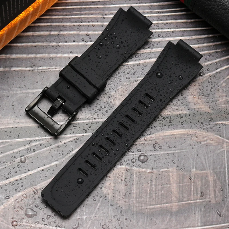 For TIMEX Tidal T2N721 silicone strap raised strap T2N720 TW2T76500 men's waterproof soft watch strap accessory watch band 16mm