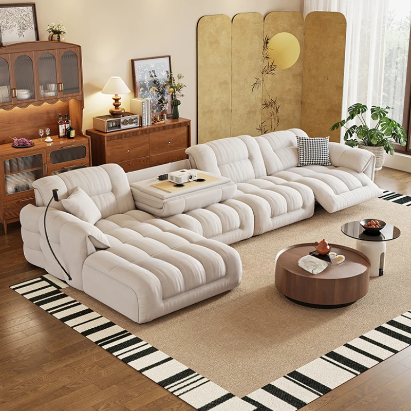 Nordycki współczesny rozkładana sofa Fantazyjna elektryczna designerska biała sofa rozkładana podłoga Divani Da Soggiorno Meble mieszkaniowe