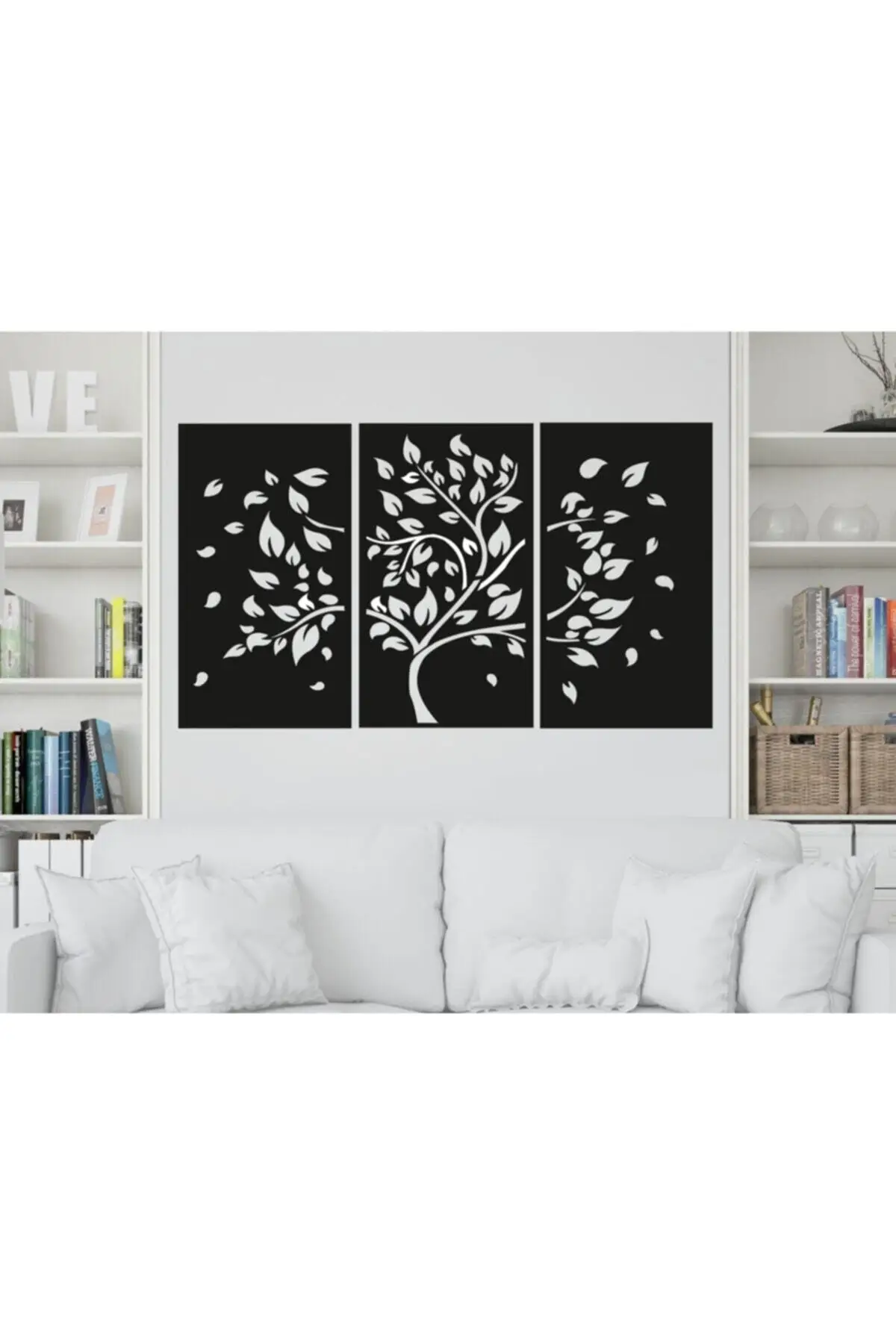 

Tree Pattern Wood Wall Art Home Decor Laser Cut Tree Of Life Decor Black Color Modern Nature Home Office Living Room