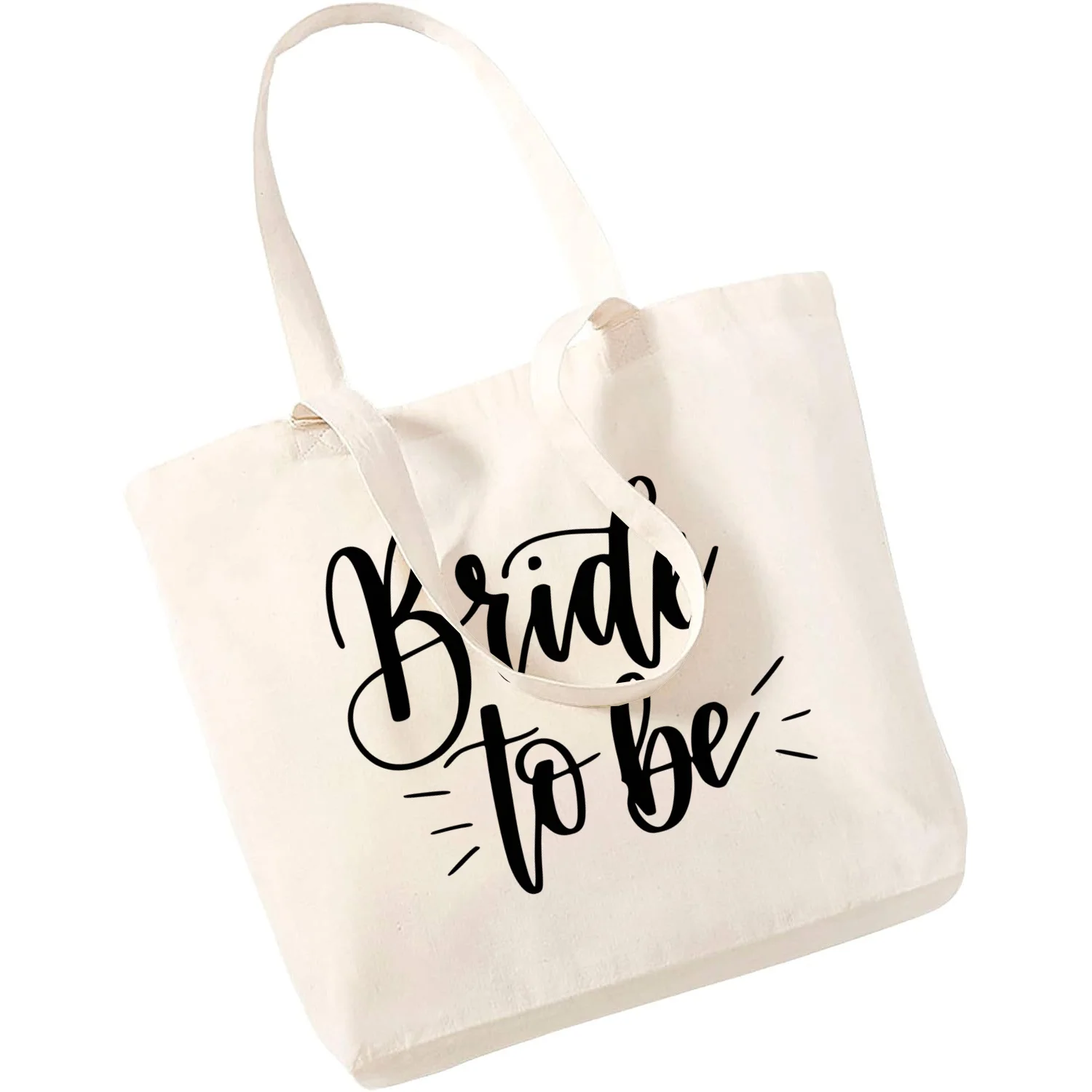 Braut zu sein Team Braut Bachelorette Party Squad EvJF Hochzeit Leinwand Tasche lässig große Handtaschen für Frauen Damen Shopping Handtasche