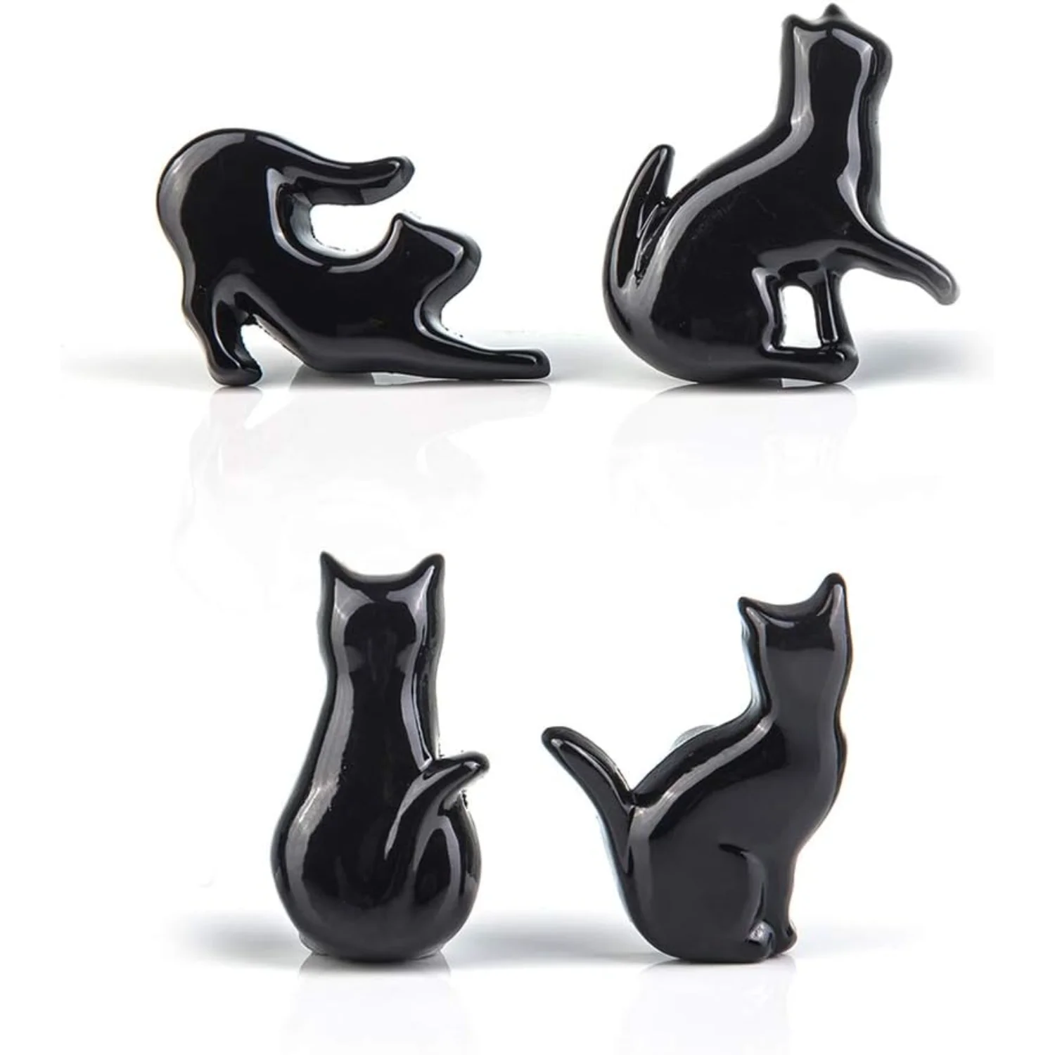 

Set of 4 Kittens Cats Cabinet Knobs Bathroom Drawer Handle Kitchen Cupboard Metal Pulls Handles, Funiture Nail magnet Ring Iman