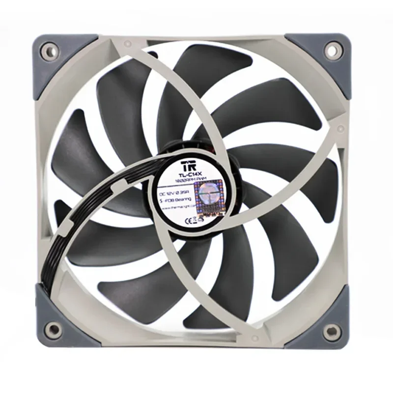 Thermalright 140mm PWM Fan 4Pin Computer Case Cooling 12cm Mounting Hole 1800 RPM 92.5 CFM Super Air Volume Servo Level TL-C14X