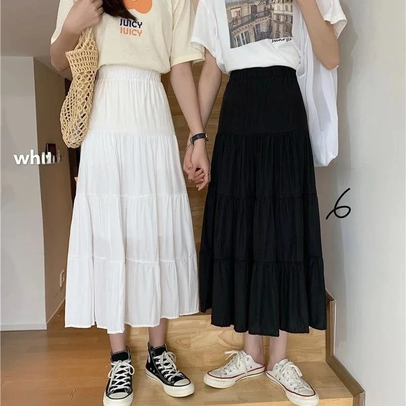 

Хлопковая льняная юбка-миди с высокой талией, длинная юбка трапециевидной формы из полиэфирного волокна, повседневная женская юбка премиум-класса Faion
