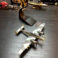 1:72 scale alloy aircraft model German BF110 camouflage painting with plastic bracket 14*17*5cm