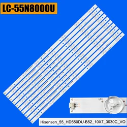 LED backlight Strips For 55K3300UW 55H8C H55M3300 H55MEC3050 H55M3000 55K3300ACIMA 55H08C 55N6 55k300 LC-55N8002U LC-55N8000U