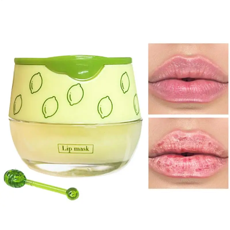 Lemon Lip Balm Lemon Moisturizing Prevent Dry Cracking Lipgloss Glossy Exfoliating Care Honey-Infused Anti-dry Lip Balm