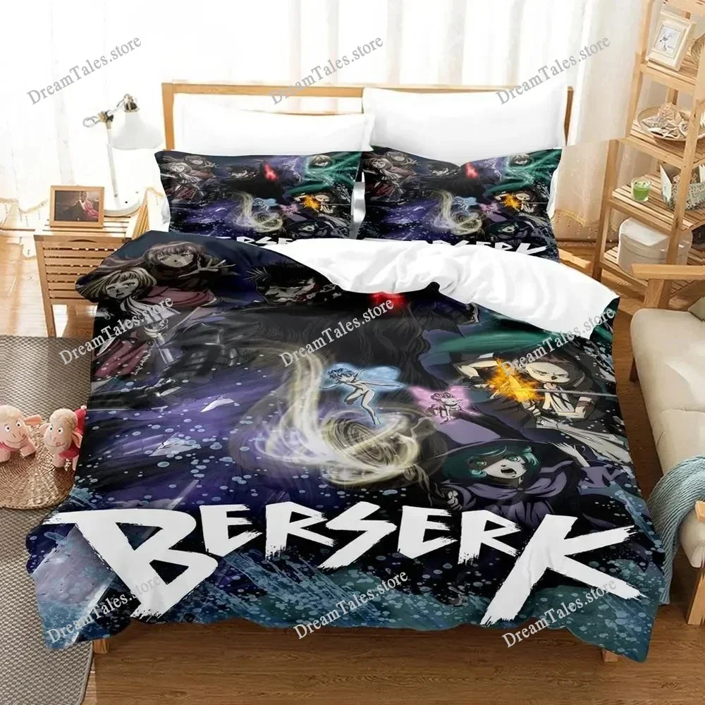 3D Printing Berserk Cartoons Bedding Set Duvet Cover Bed Set Quilt Cover Pillowcase Comforter King Queen Size Boys Adult Bedding
