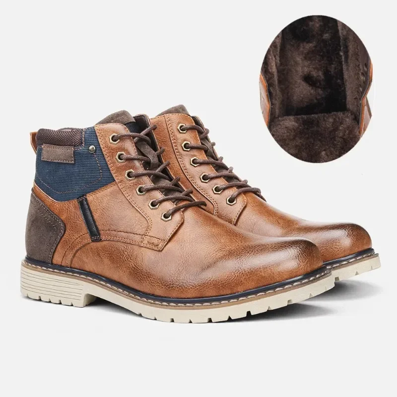 Botas antideslizantes cálidas y cómodas para hombre, zapatos de invierno, novedad de 2023