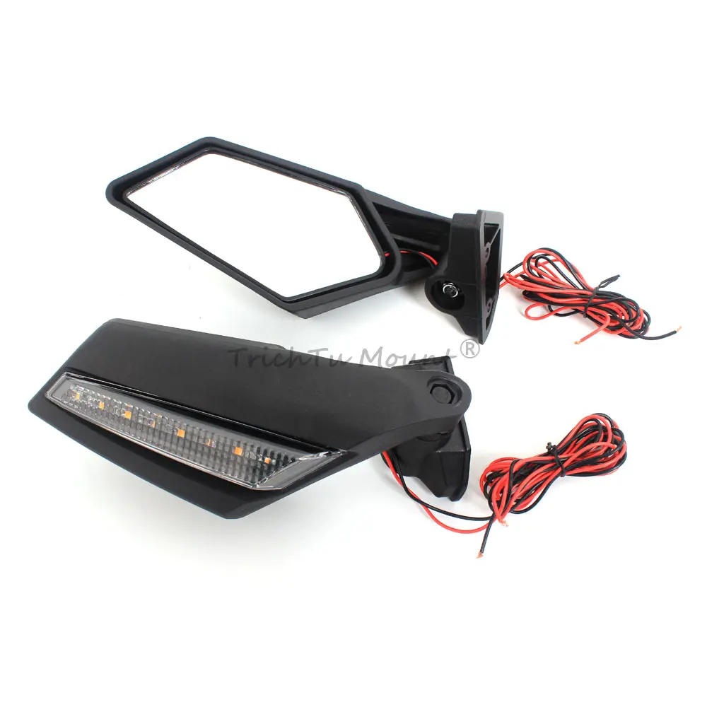 Rearview Mirror W/ LED Turn Signal Light Side Mirrors Matte Black UTV For Can-Am Maverick X3 Max XDS 4x4 Turbo R RR 2017-2024 - view 4