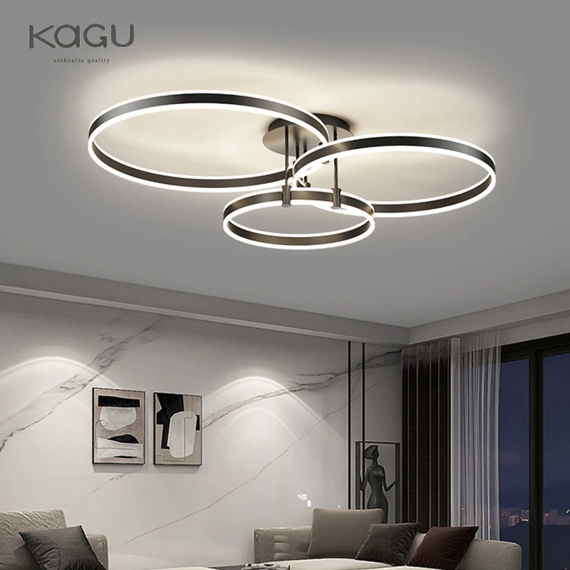 Modern Rings LED Chandelier Ligthing Lustre For Living Room Bedroom Home Ceiling Mounted Hanging Lamp Indoor Ceiling chandelier