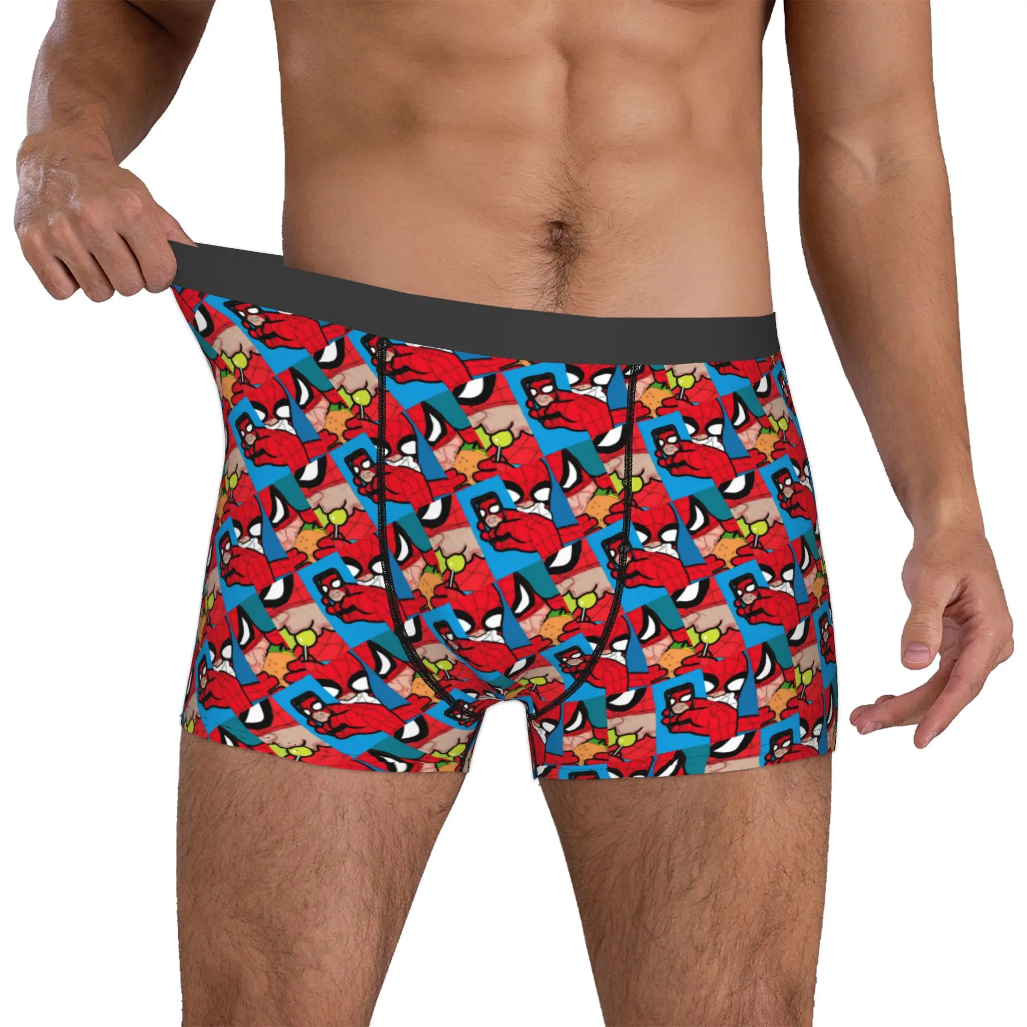 

Custom S-Spiders Boxer Shorts For Men 3D Printed Comics Underwear Panties Briefs Soft Underpants