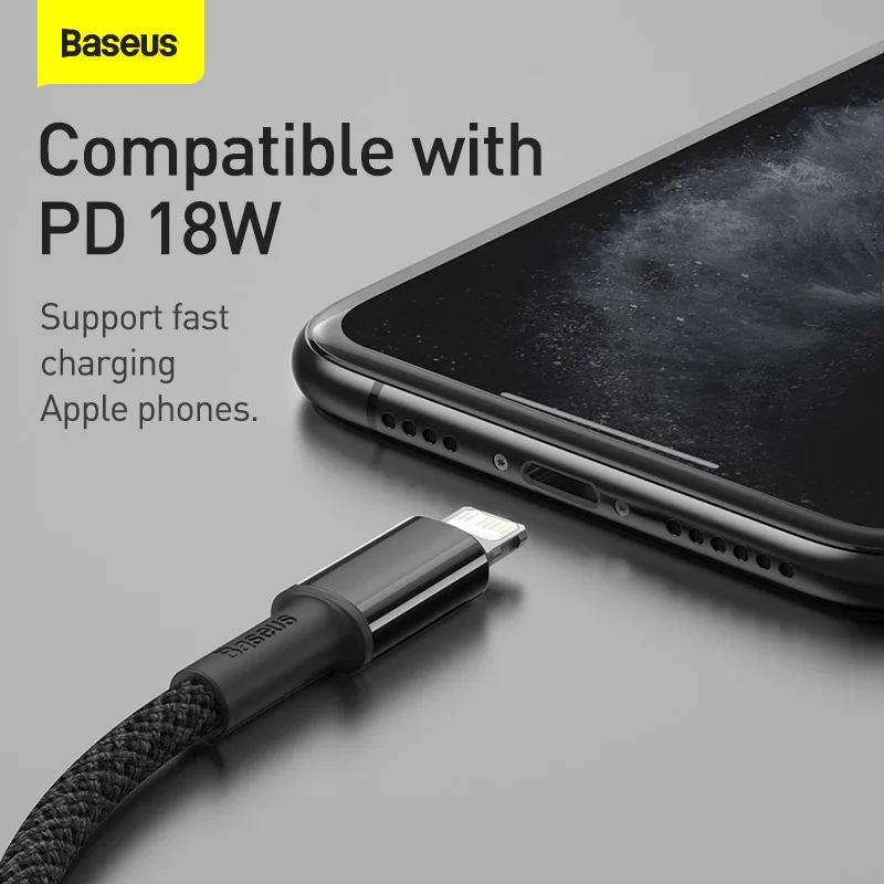 Baseus 20W PD Cáp USB Type C Dành Cho iPhone 14 13 12 Pro Max Nhanh Chóng Sạc Sạc Dành Cho MacBook iPad Pro Type-C USBC Dây Dữ Liệu Dây