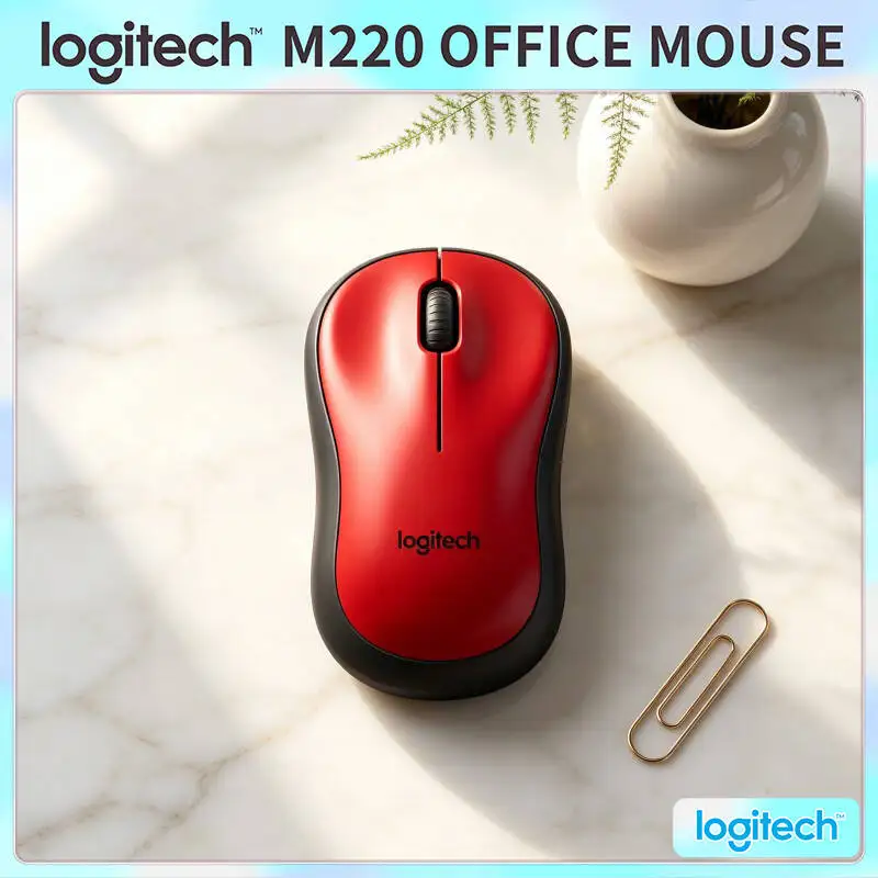 

Logitech M220 Wireless Mouse Silent Taps 18-Month Battery 1000 DPI Compact Size Office Home Daily Use Accessory