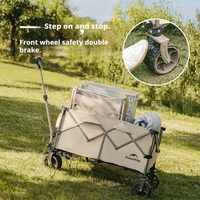 Naturehike Folding Trolley Camping Large Empty Capacity Outdoor All-terrain Gathering Cart Picnic Multifunction Portable Wagon