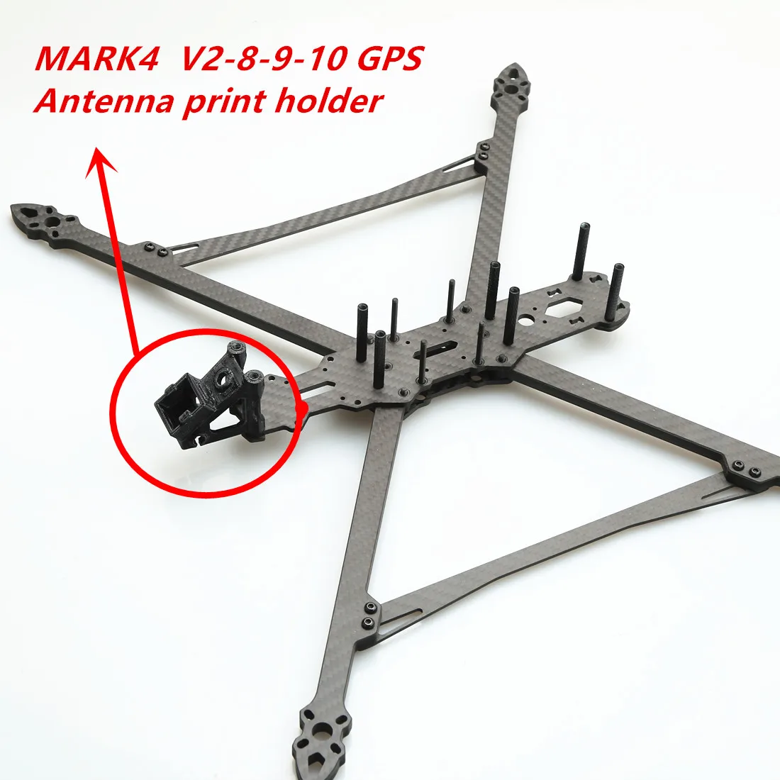 NEEBRC 20mm Antenne Druck Halter GPS Halterung Basis für Mark4 V2 8/9/10 zoll RC FPV Racing Drone Rahmen Quadcopter Vier-achse Freestyle