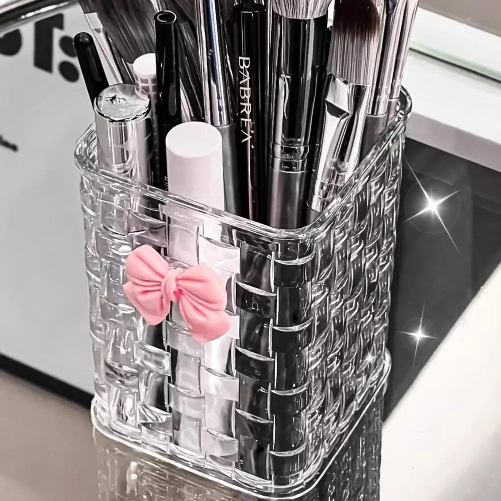 Clear Acrylic Makeup Brushes Storage Box Desk Cosmetic Organizer Lipstick Storage Nail Polish Display Stand Rack Jewelry Case view 4