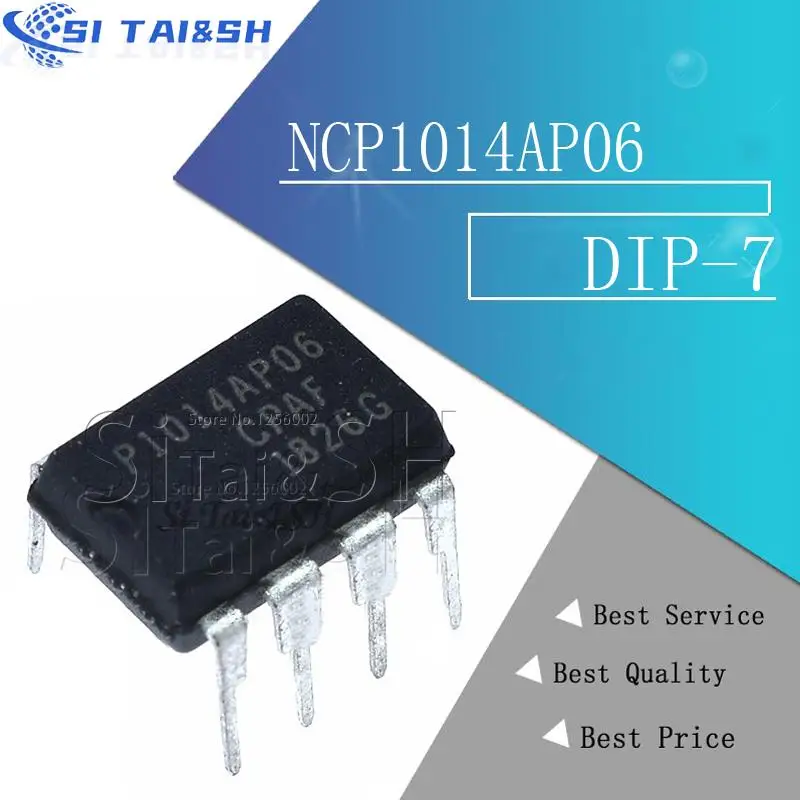 

5PCS NCP1014AP06 Black plastic protective case For DIP-7 P1014AP06 P1014 NCP1014AP065G DIP new original