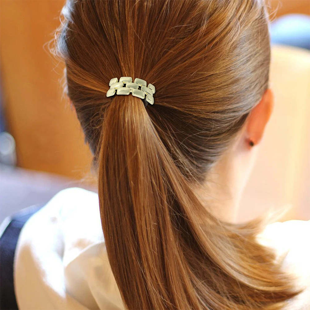 

3 Pcs Ties Elastic Metal Rings Geometric Design Vintage Charm Accessories Bands Golden Chinese Hair Accessories Color
