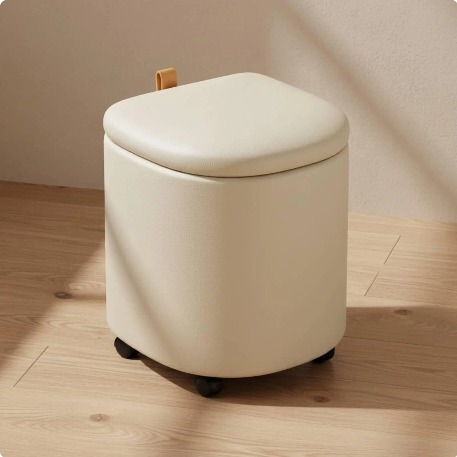 Elegant Vanity Stool with Lift Top Storage for Compact Furniture and Small Room Organization Solutions