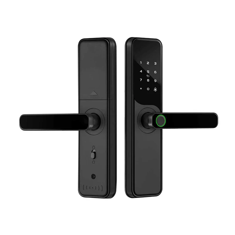 OEM ODM Manufacturing WIFI Tuya Ttlock APP Control Fingerprint Electronic Digital Password Security Smart Door Lock for Wooden