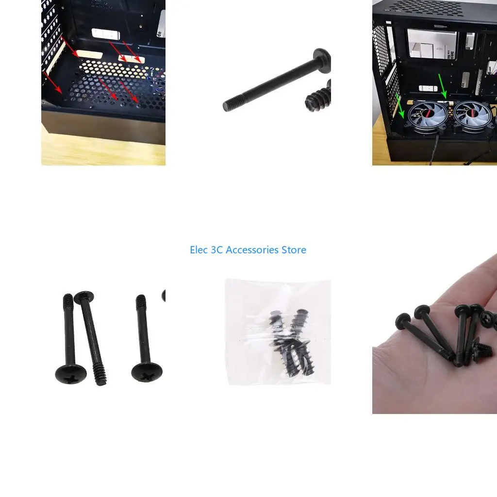 

Y51A Radiator Screw for Case Fan Screws Set Flat for Head Tapping Screw Set 30 Pieces