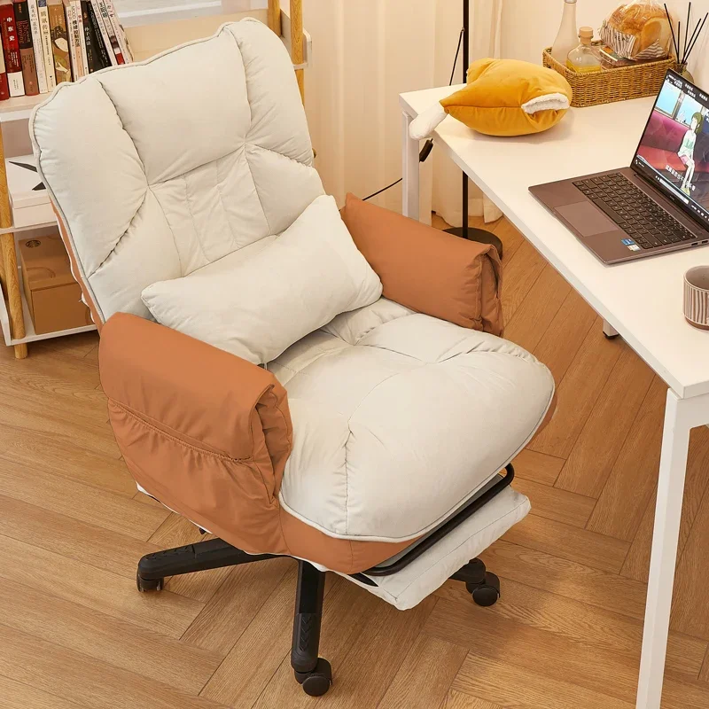 Silla De Oficina De lujo para juegos De ordenador móvil, cómoda Silla De Oficina ergonómica para comedor, decoración del hogar