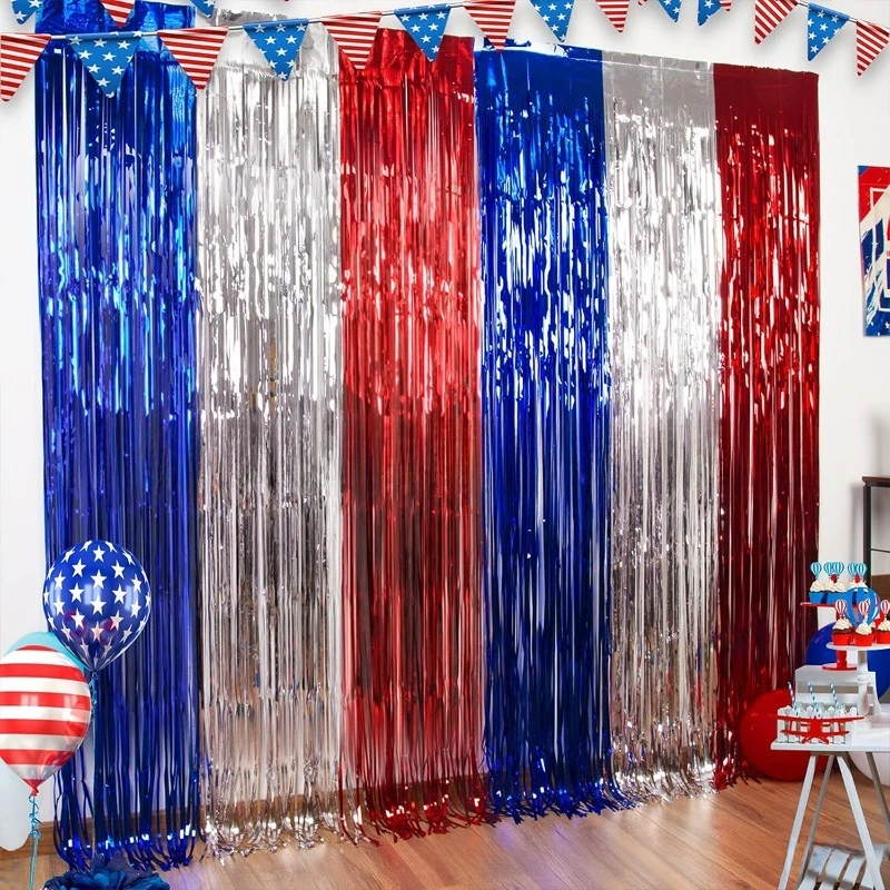 Amazon Popular American Independence Day Rain Curtain Arrang