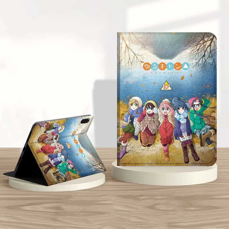 

Laid Back Camp Anime Tablet Case For Honor Tab Pad 6 7 8 9 X8 V7 V8 X9 13 X8a X9a Pro 10 Magic GT GT2 10.1 13.3 Inch