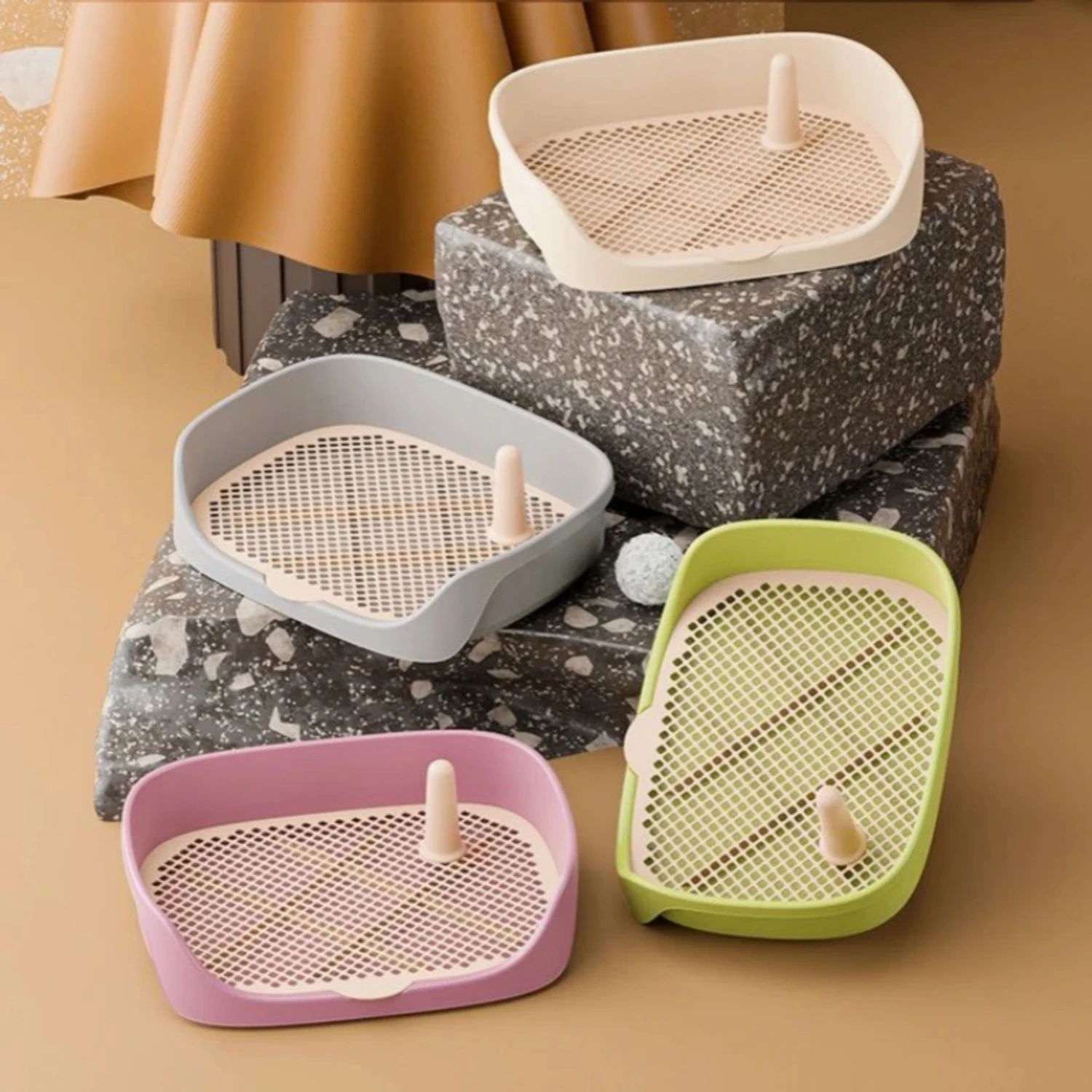 Portable Small Dogs Cats Training Toilet Puppy Pad Holder Tray Indoor Dog Potty - Pet Supplies Hamster acessories Aseo Bedding