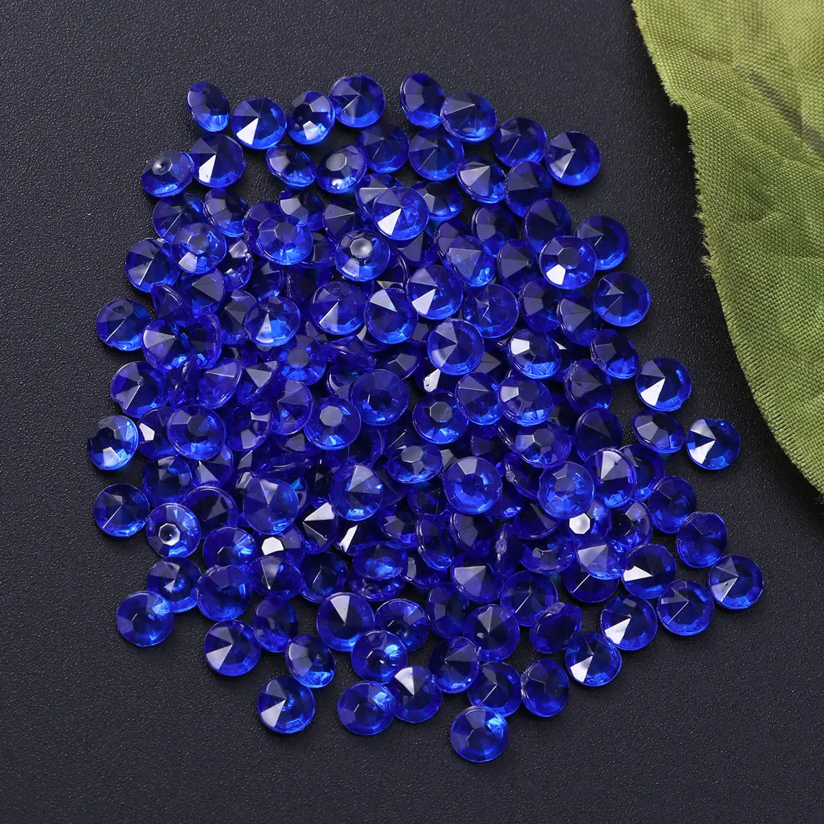 

2000pcs 4.5Mm Acrylic Rhinestone Dark Blue Craft Crystal For Wedding Party Decor Nail Art Phone Case Diy Accessories Home