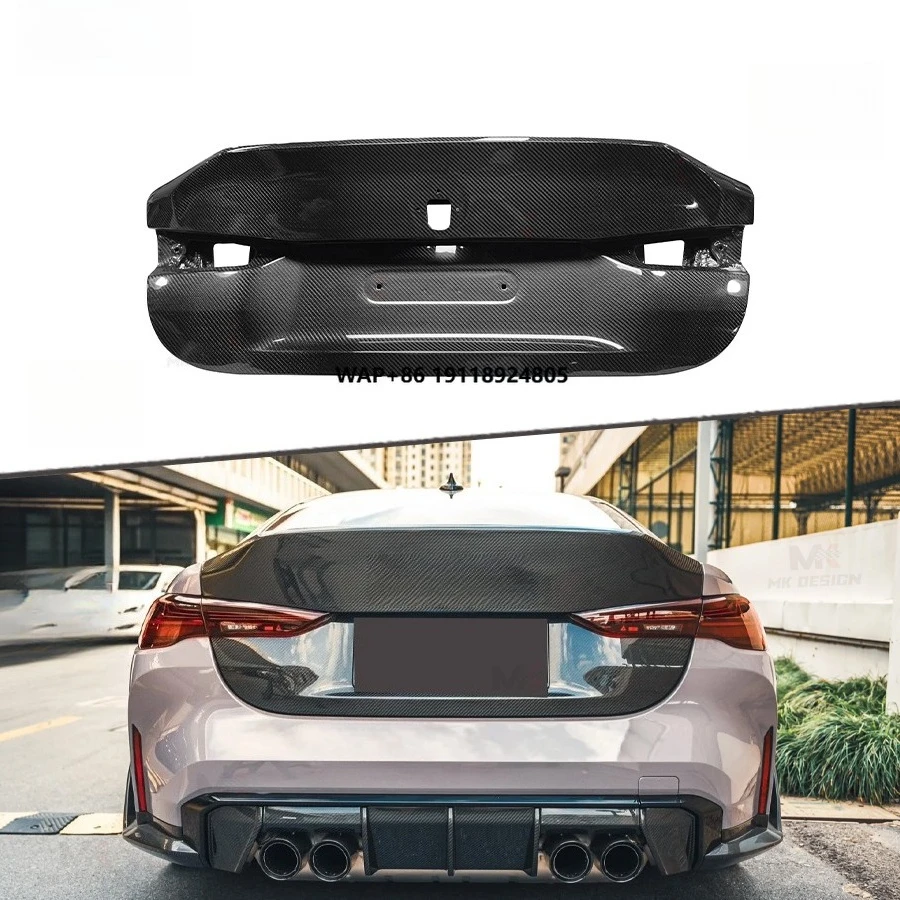 

CSL Style Real Carbon Fiber Rear Trunk Lid Car Trunk Cover for M3 G80 M4 G82 Auto Parts Body Kit Car Accessories