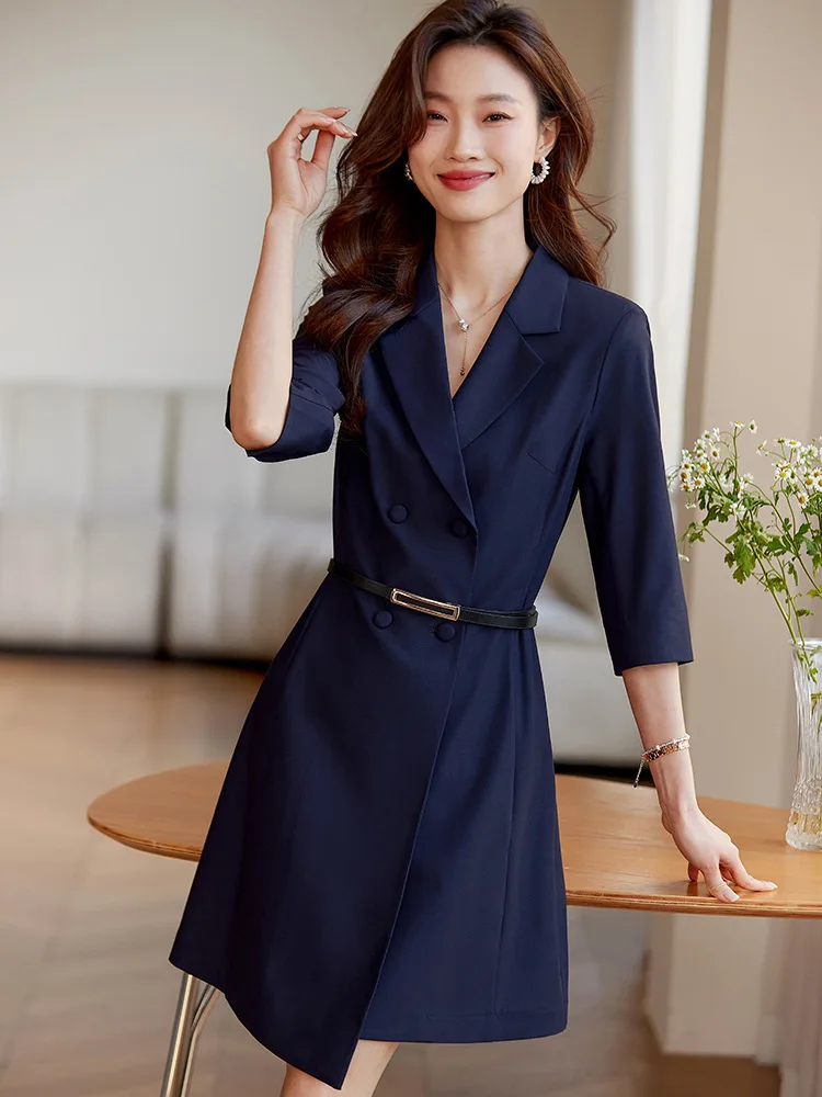 

High-Grade Business Suit and Dress Women's Spring Cash High-End and Fashionable Temperament Goddess Style Waist-Tight Slimming S