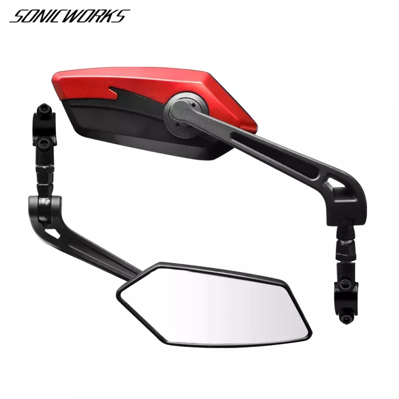 Bicycle Rear View Mirror Bike Two-color Wide-Range Mirrors Cycling Back Sight Handlebar Reflector Adjustable Left Right Mirrors