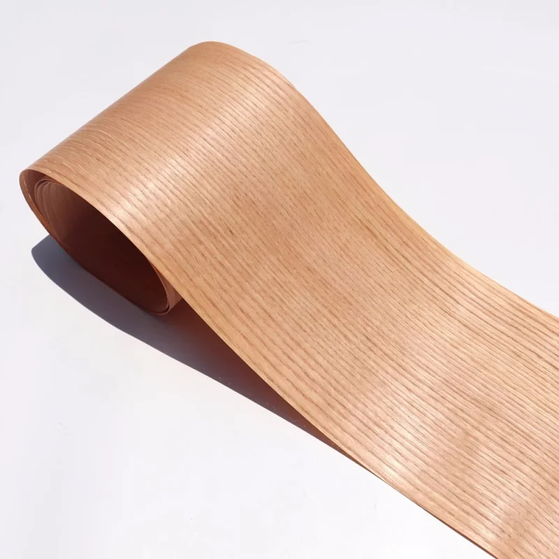 Natural red oak veneer Handmade Veneer Solid Wood veneer panel Decoration Wooden Door furniture Speaker veneer16x250cm T0.2mm