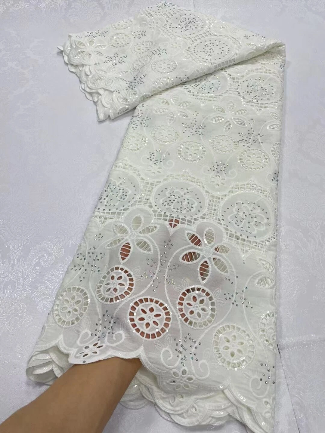 

Swiss Voile Lace In Switzerland 2023 High Quality Embrpidery African Cotton Dry Lace Fabric for Sew Evening Party Dress JL205