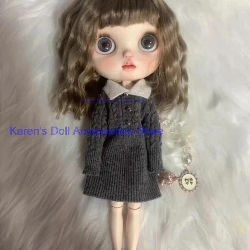 

2026 Новое поступление, классический дизайн, 1 шт., цельный платье-свитер Blythe/landoudou (подходит для Lulu,ymy24,Ob22,24,26,zone, Дженни)