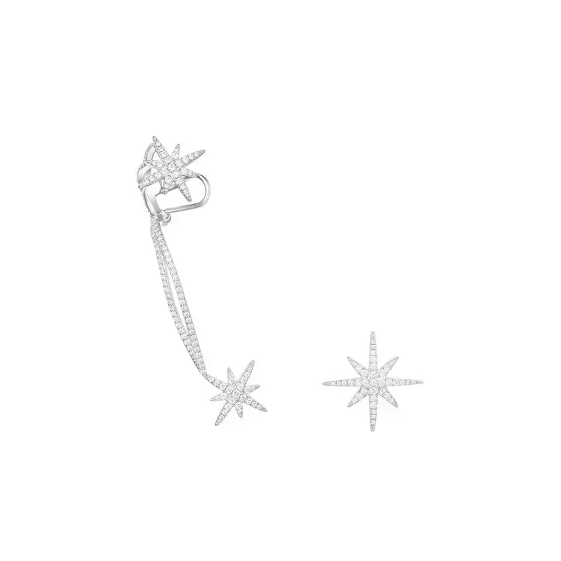LI KI High Quality 925 Silver Meteor Tassel Earrings Temperament Versatile Elegant  Jewelry Gifts For Friends view 3