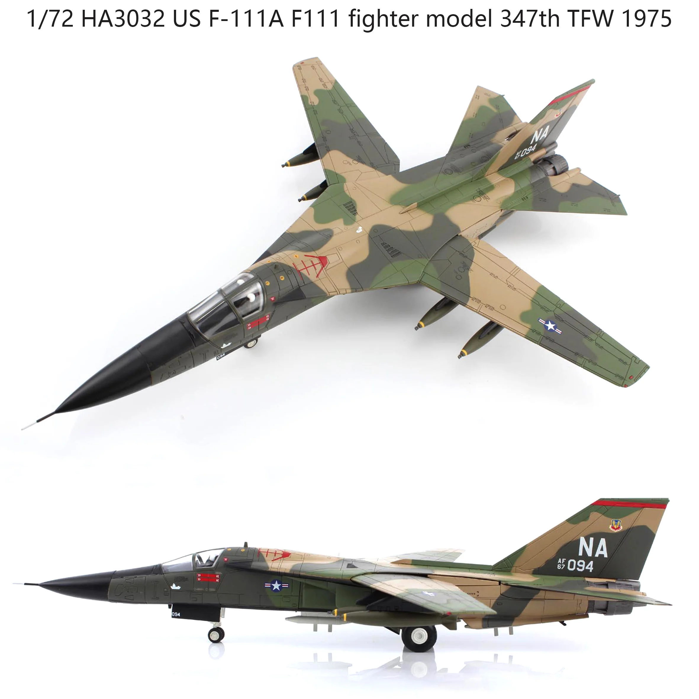 

Fine 1/72 HA3032 US F-111A F111 fighter model 347th TFW 1975 Alloy Collection Model