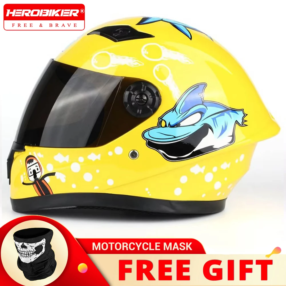 

Детский мотоциклетный шлем, защитный шлем для велосипеда, для активного отдыха, полнолицевой шлем для езды, аксессуары для велоспорта