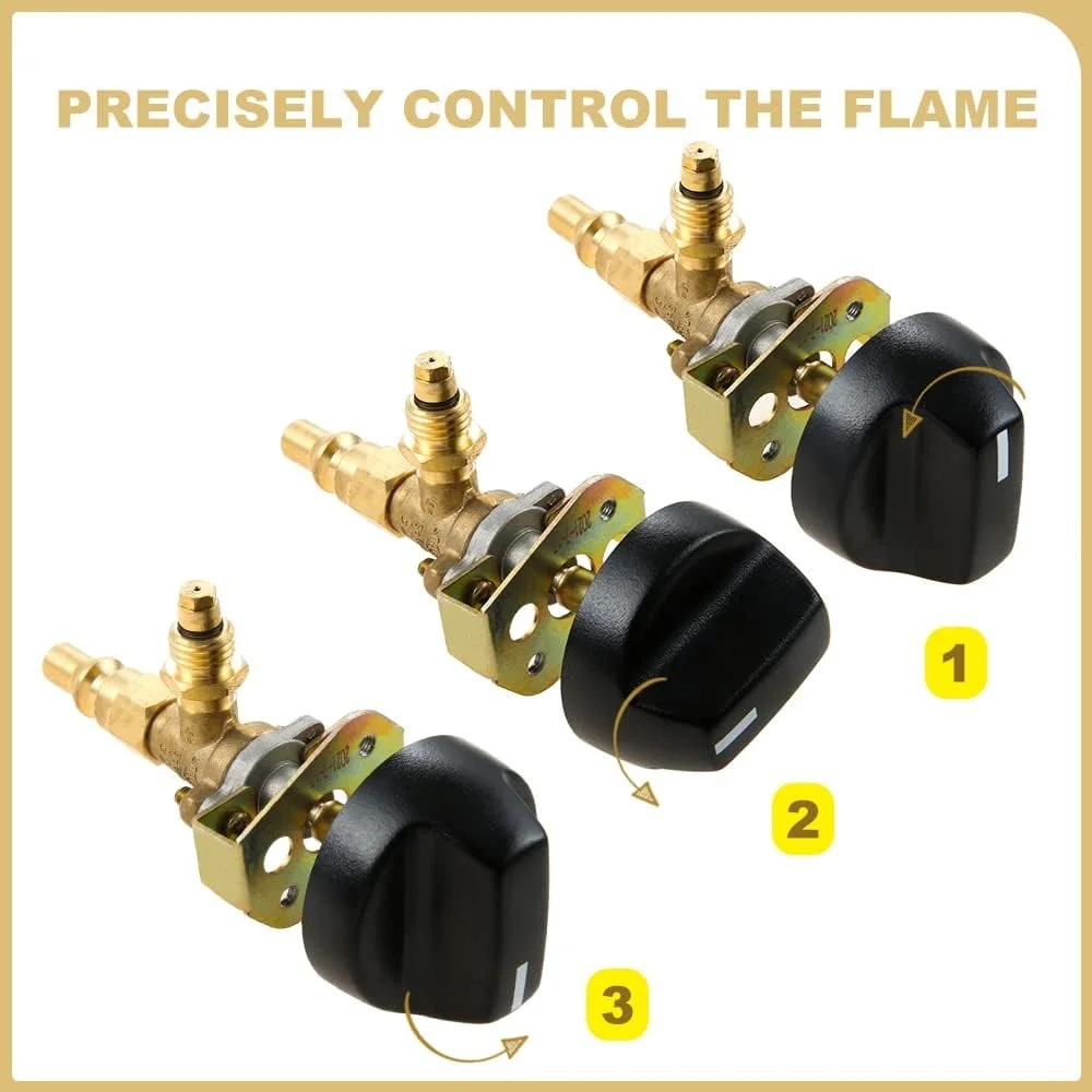 Solid Brass Valve Control Knob with 1/4\