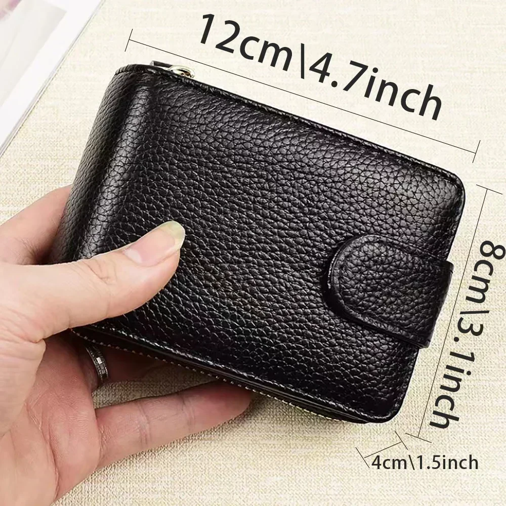 Wallet Women Zipper Credit Card Holder Rfid Blocking Pocket Purse with ID Window Female Coin Purse Fashion Purple Flower Pattern