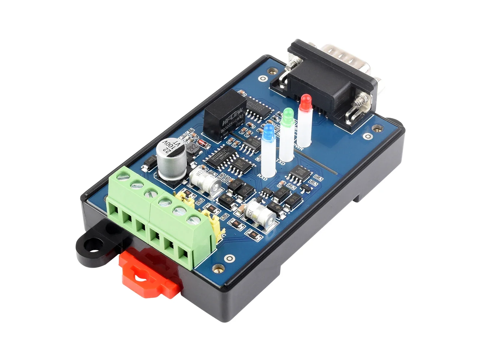 Waveshare RS232 To RS485/422 Active Digital isolated Converter Onboard SP3232EEN and SP485EEN Chips, with ABS Case